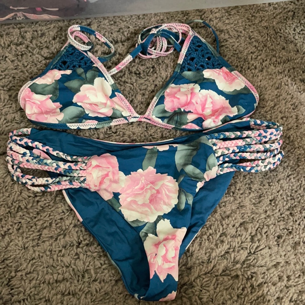 Frankie's Bikini Pink Peony Valentina Bottom